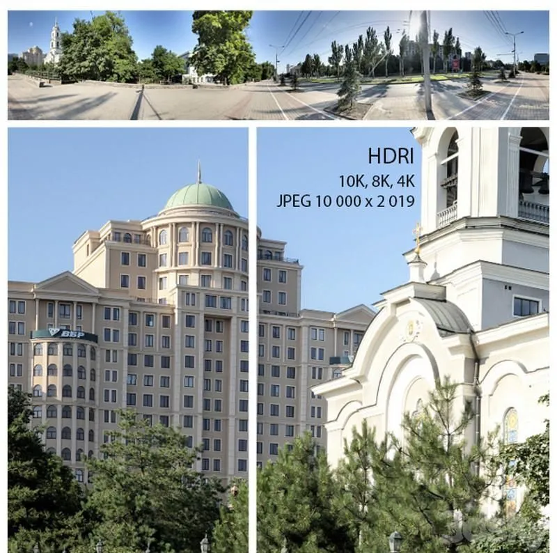 HDRI 9 panorama city 3D Model