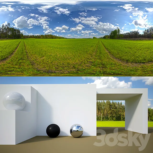 HDRi on the edge of the forest Free Download