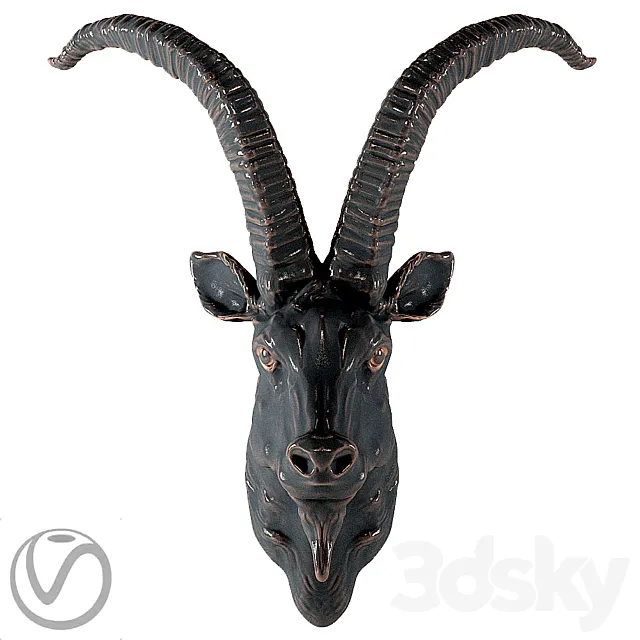 Head of a mountain goat 3DModel