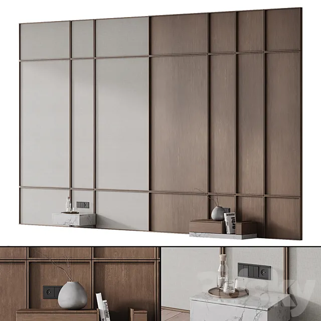 Headboard 006 | bedroom headboard | Wall composition 3D Model