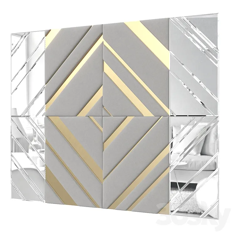 Headboard 029. 3D Model Free