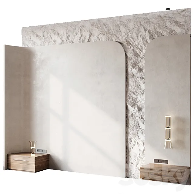 Headboard 3d Wall Panel 04 3D Model