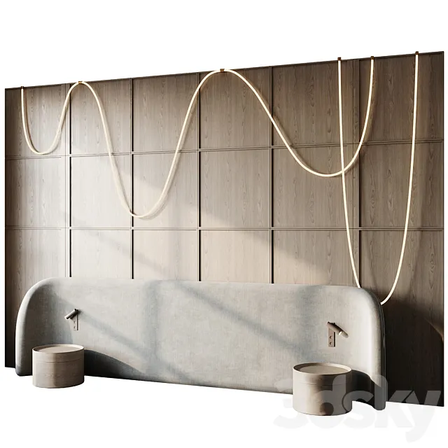 Headboard 3d Wall Panel 21 3D Model