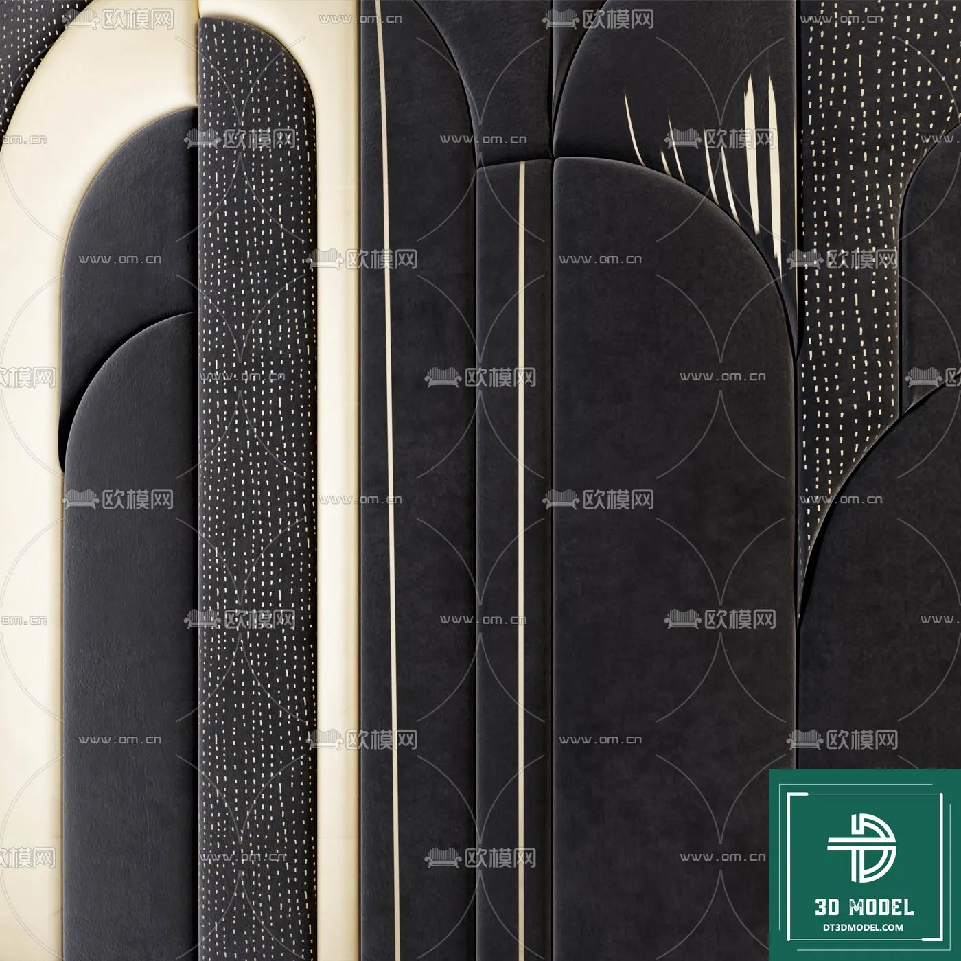 Headboard 3D Model for Bed - Interior 3D - 003