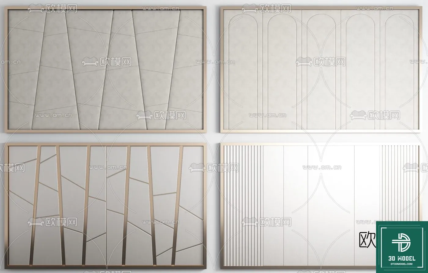 Headboard 3D Model for Bed - Interior 3D - 006