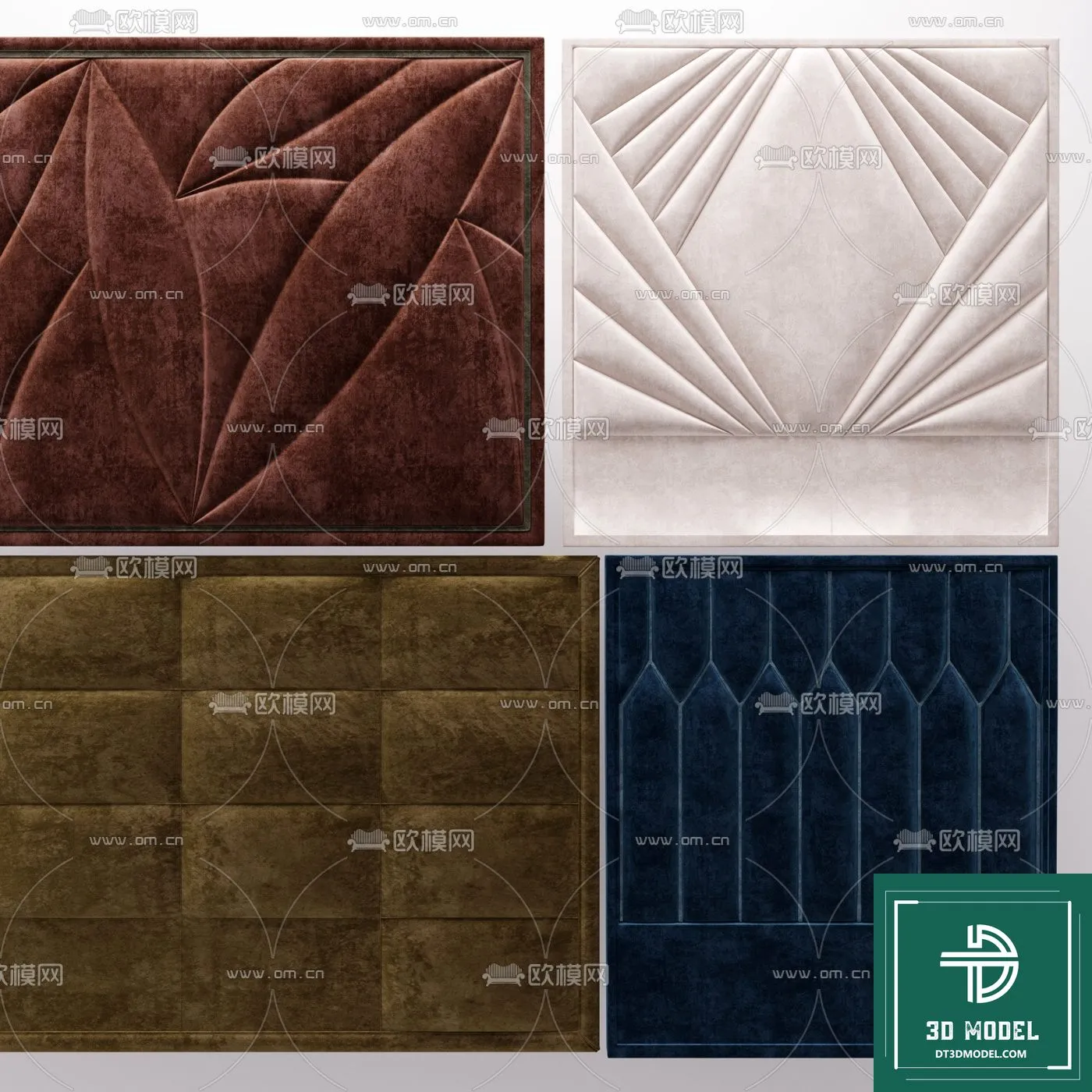 Headboard 3D Model for Bed - Interior 3D - 009