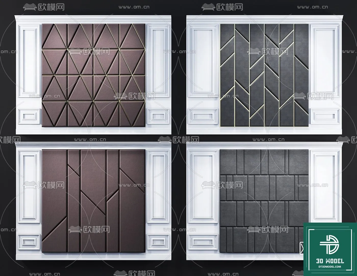 Headboard 3D Model for Bed - Interior 3D - 010