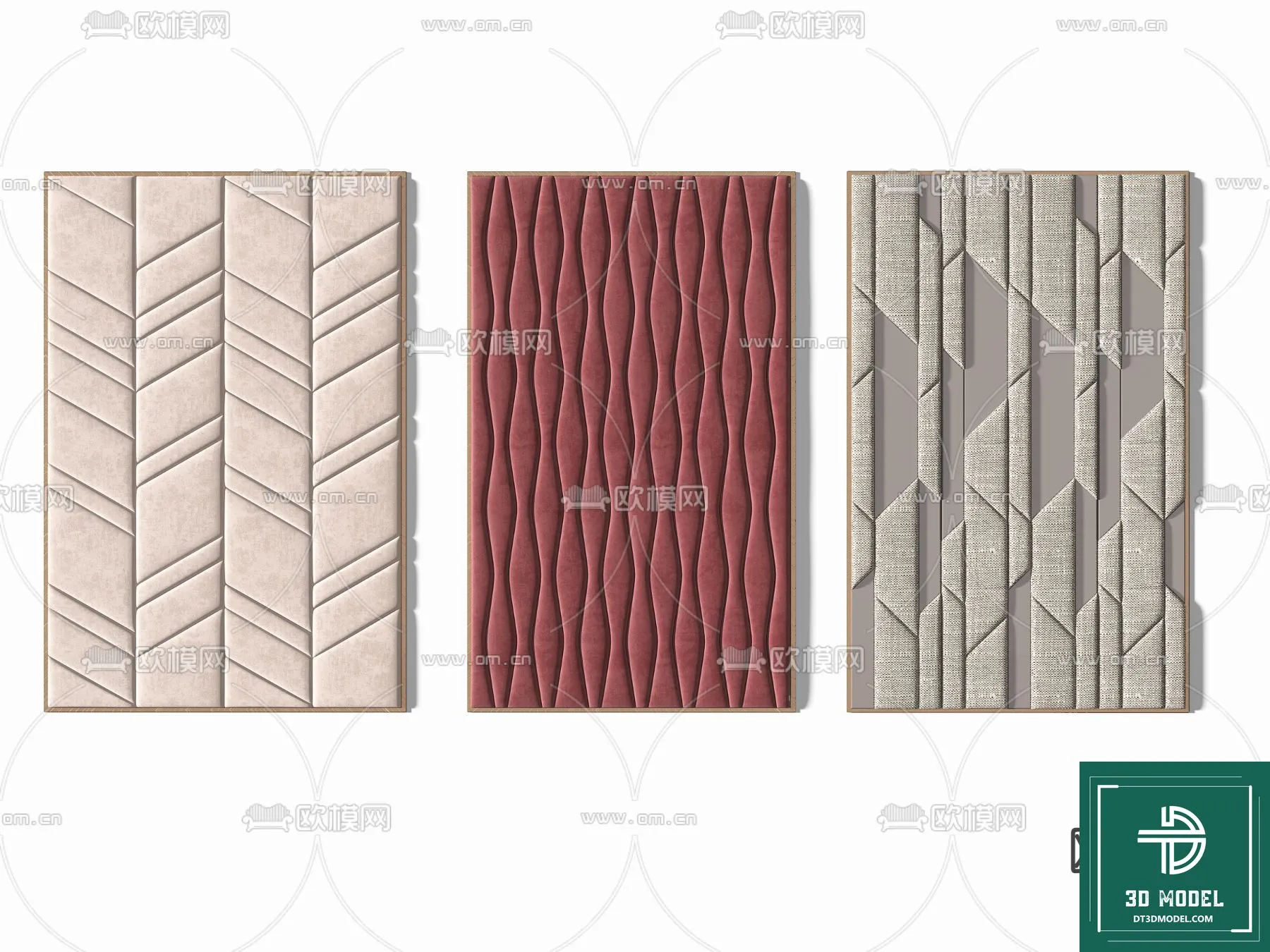 Headboard 3D Model for Bed - Interior 3D - 017