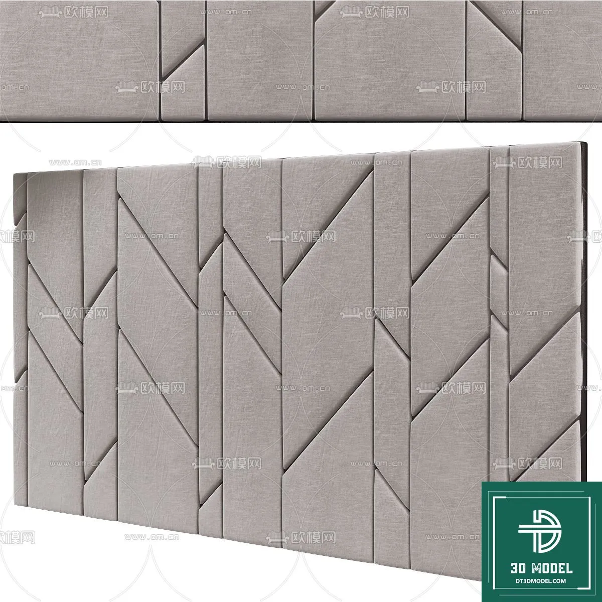 Headboard 3D Model for Bed - Interior 3D - 024