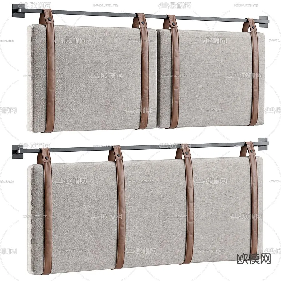 Headboard 3D Model for Bed - Interior 3D - 046