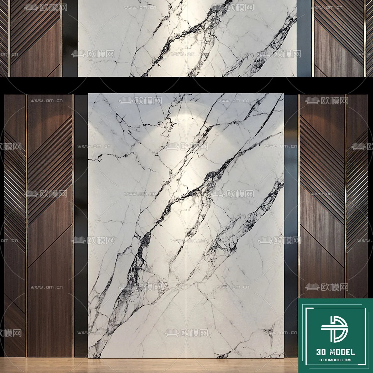 Headboard 3D Model for Bed - Interior 3D - 057