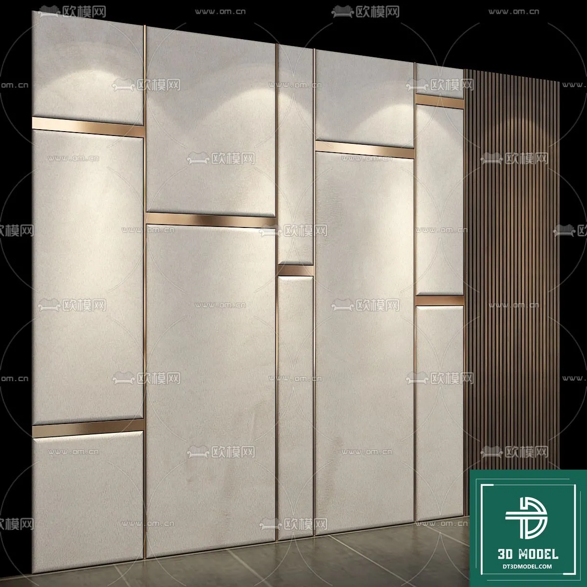 Headboard 3D Model for Bed - Interior 3D - 059