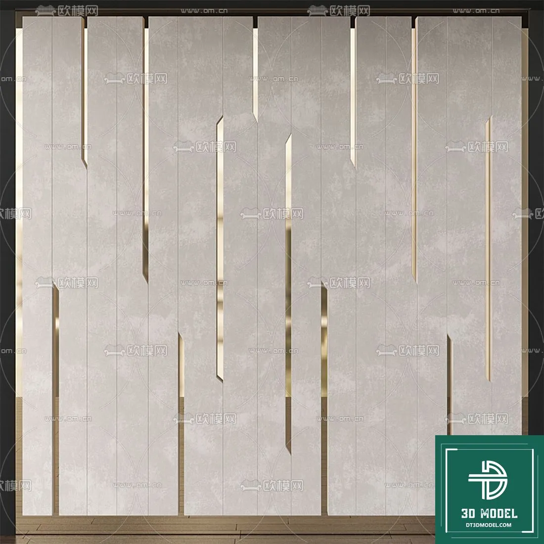 Headboard 3D Model for Bed - Interior 3D - 061