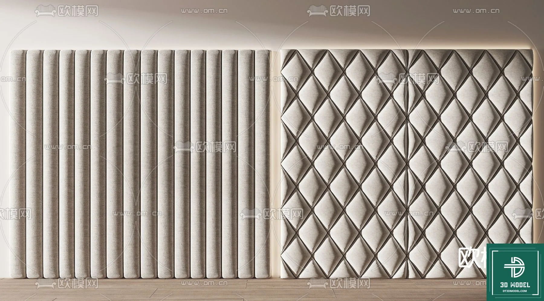 Headboard 3D Model for Bed - Interior 3D - 064