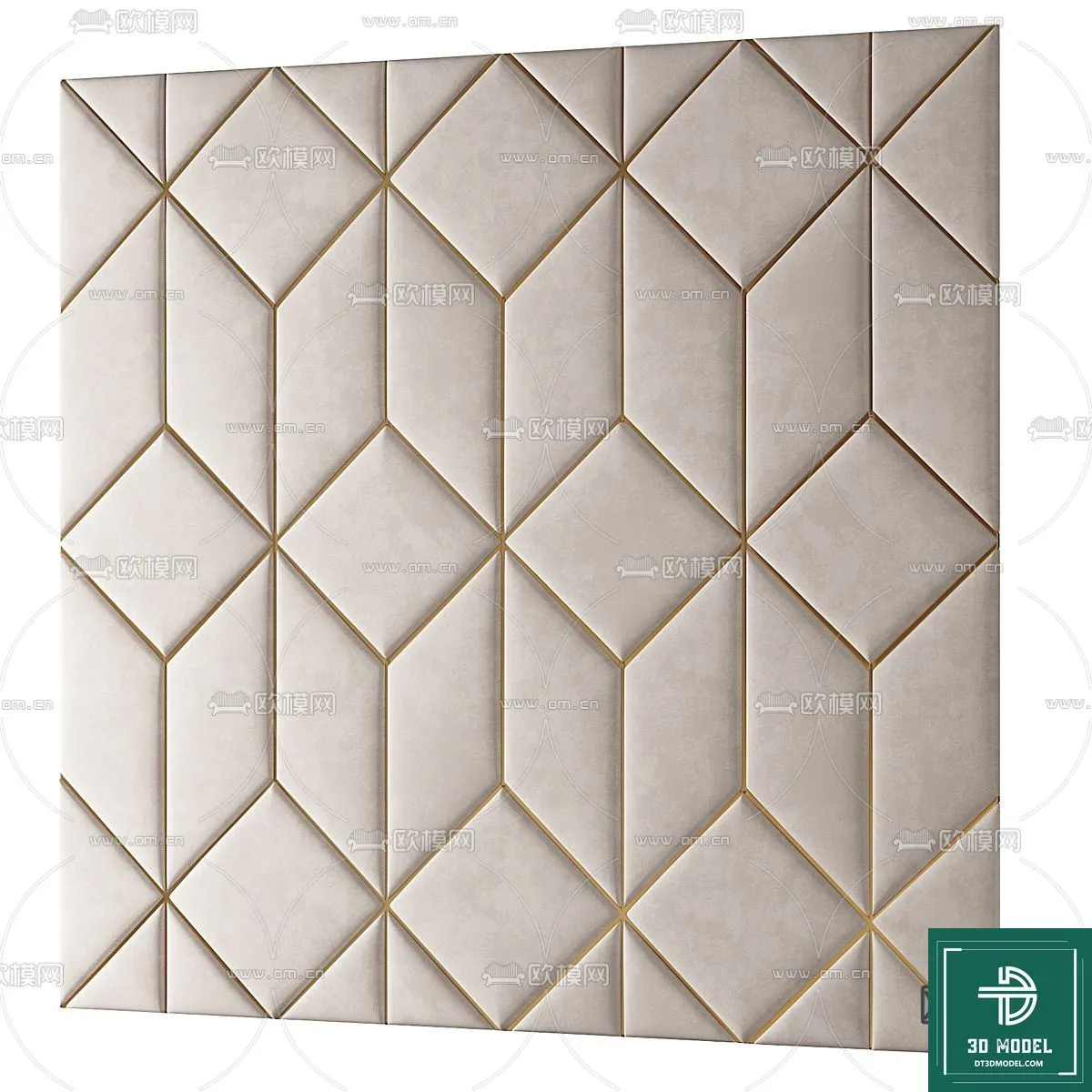 Headboard 3D Model for Bed - Interior 3D - 067