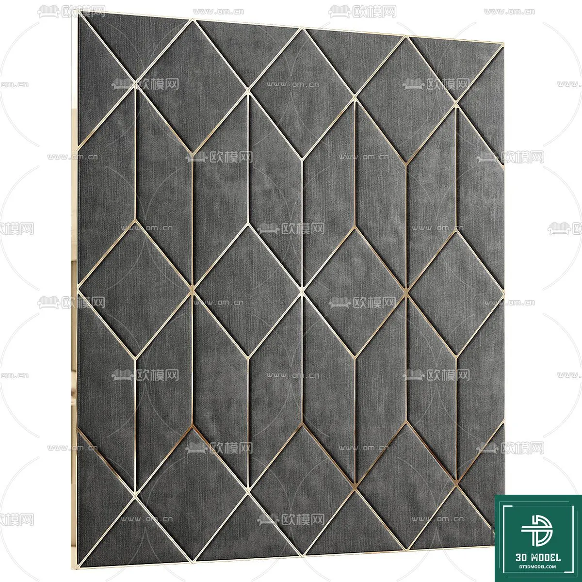 Headboard 3D Model for Bed - Interior 3D - 068