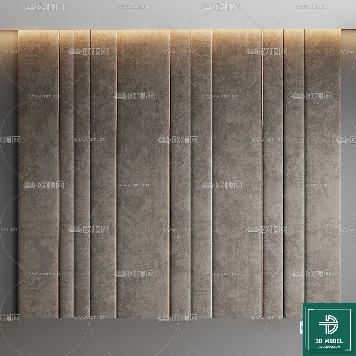 Headboard 3D Model for Bed - Interior 3D - 069