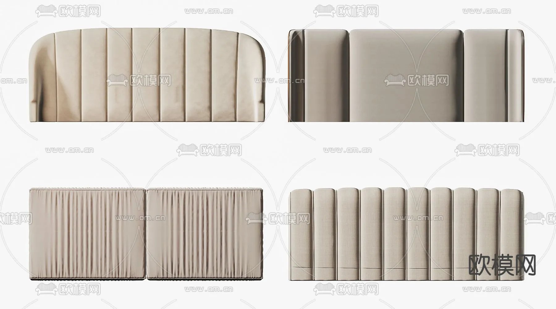 Headboard 3D Model for Bed - Interior 3D - 071