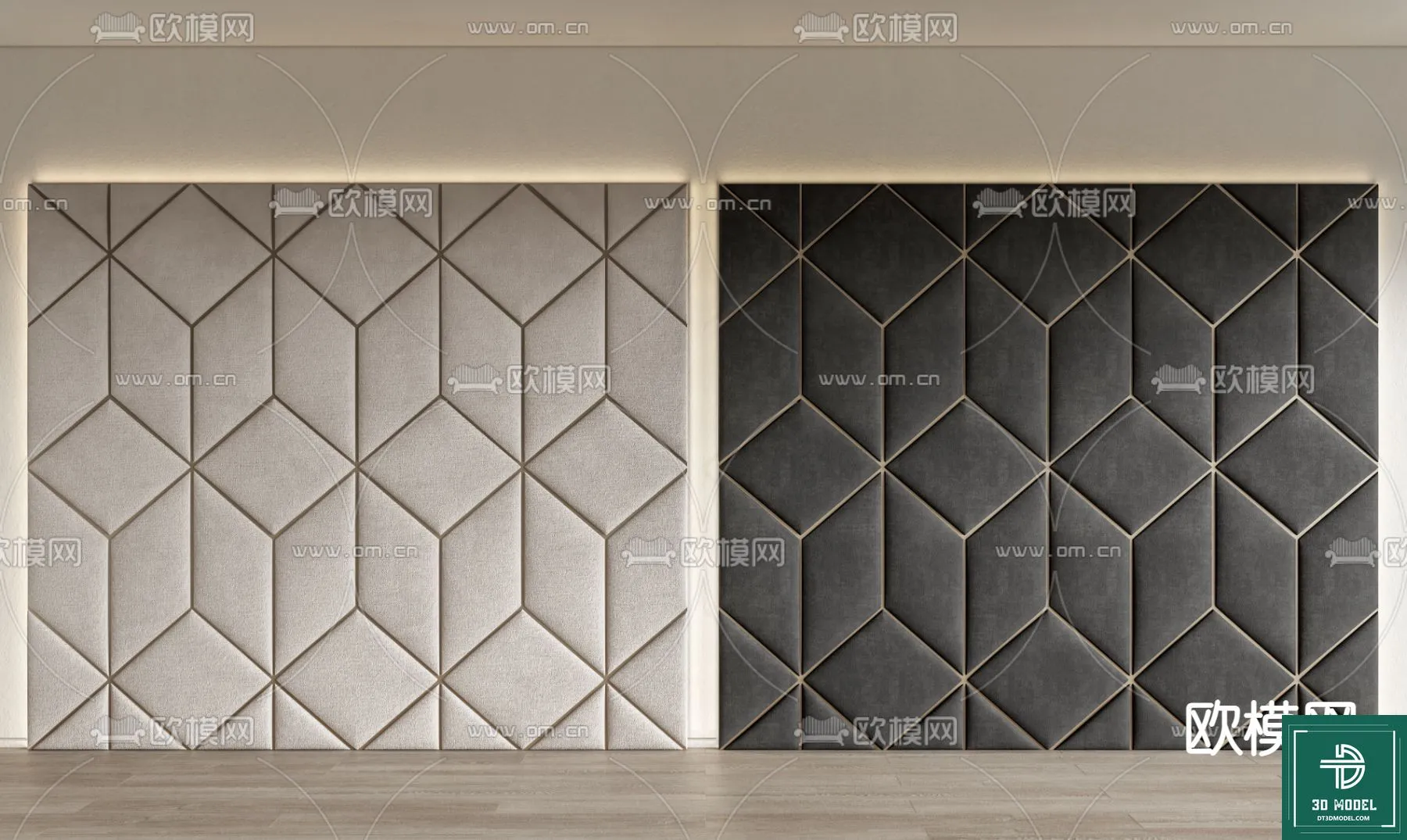 Headboard 3D Model for Bed - Interior 3D - 074