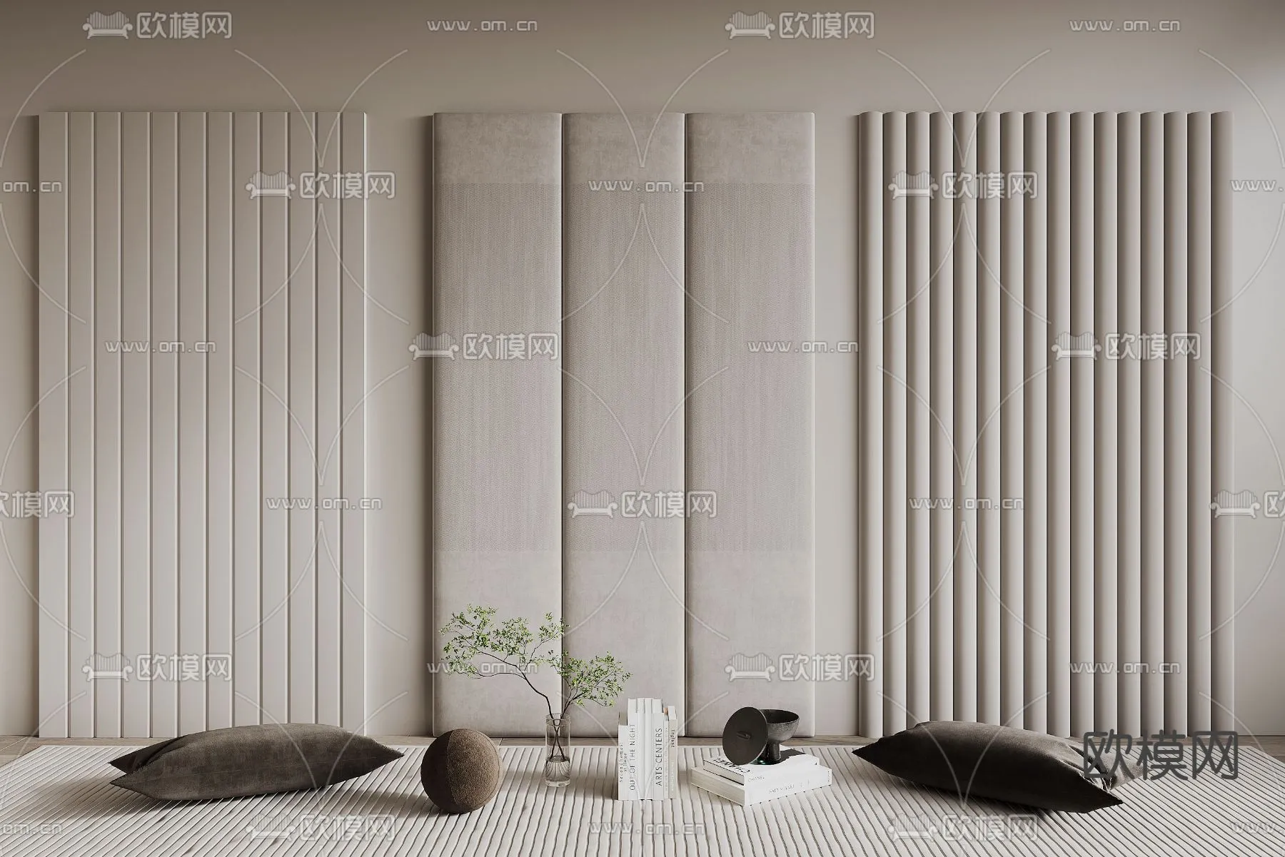 Headboard 3D Model for Bed - Interior 3D - 081