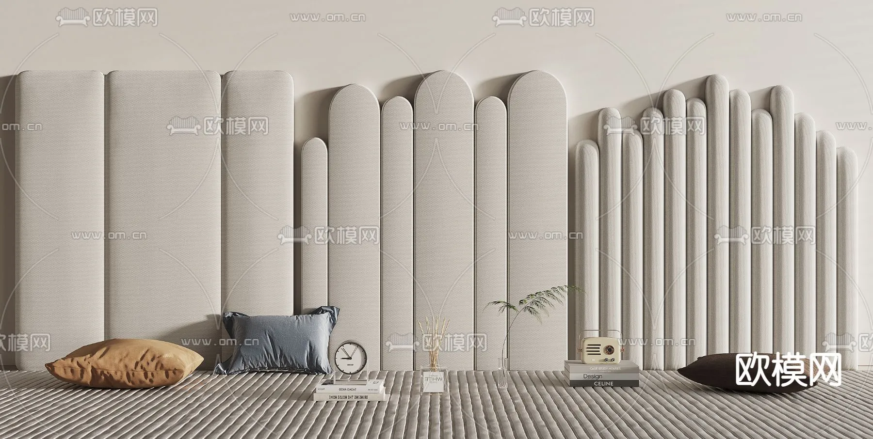 Headboard 3D Model for Bed - Interior 3D - 088
