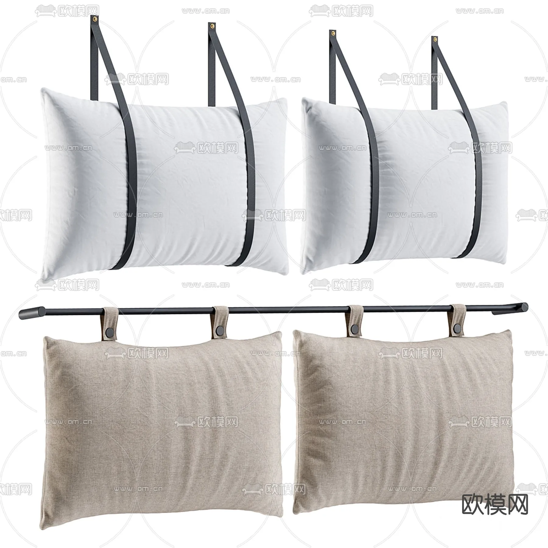 Headboard 3D Model for Bed - Interior 3D - 094