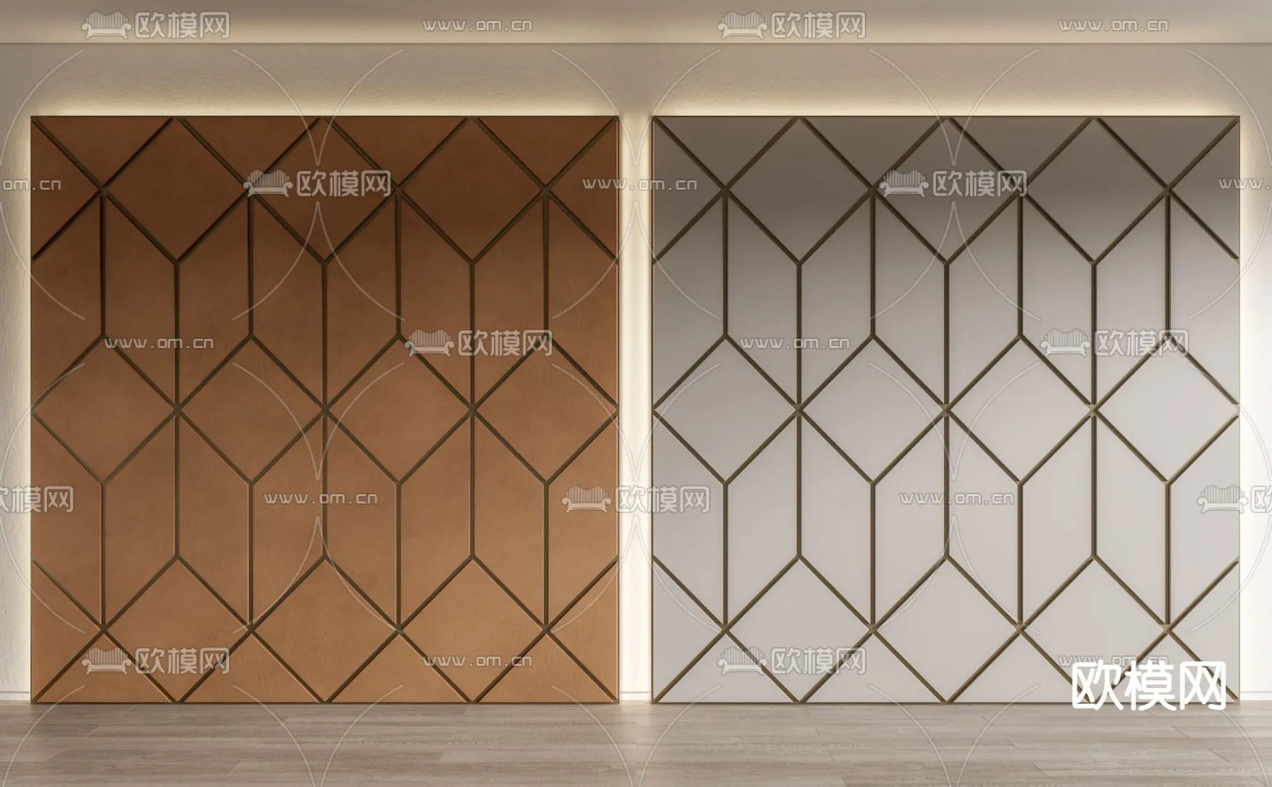 Headboard 3D Model for Bed - Interior 3D - 097