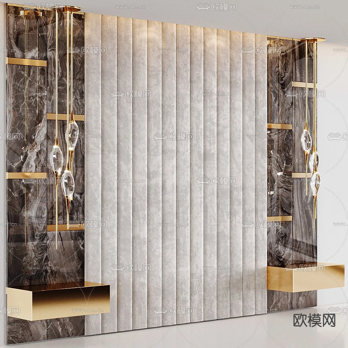 Headboard 3D Model for Bed - Interior 3D - 104