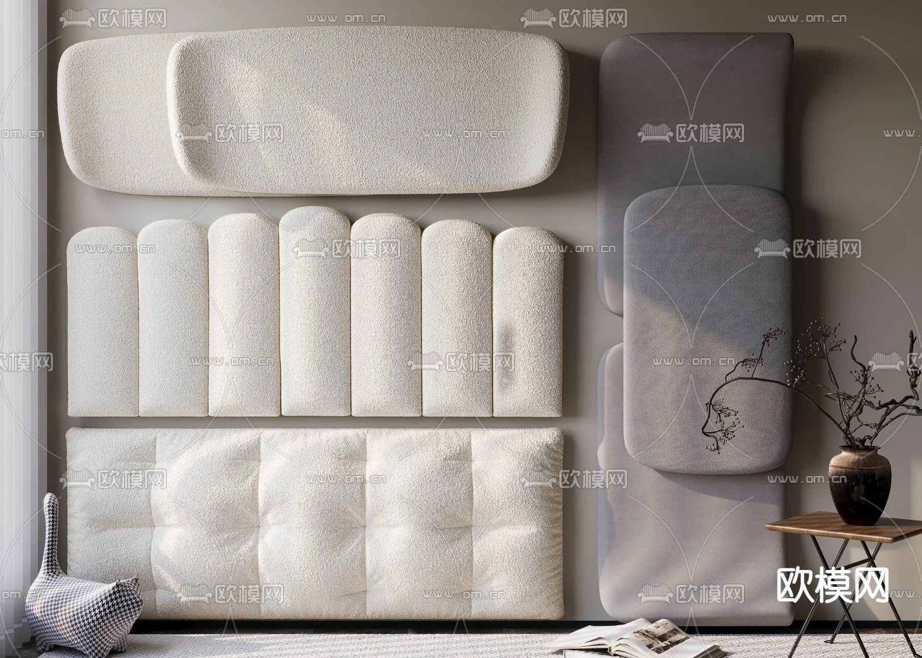 Headboard 3D Model for Bed - Interior 3D - 106