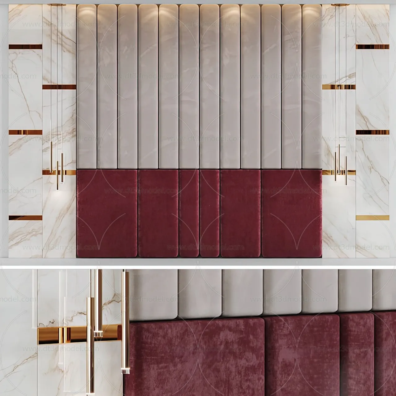 Headboard for Bed 3D Models - 3DSKY - 002 - CORONA Render