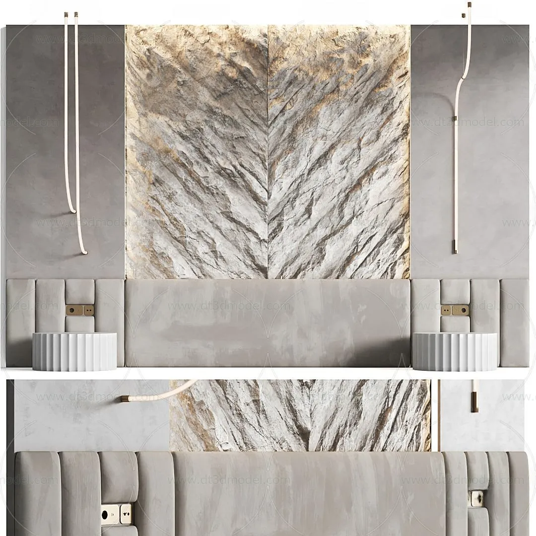 Headboard for Bed 3D Models - 3DSKY - 006 - VRAY Render