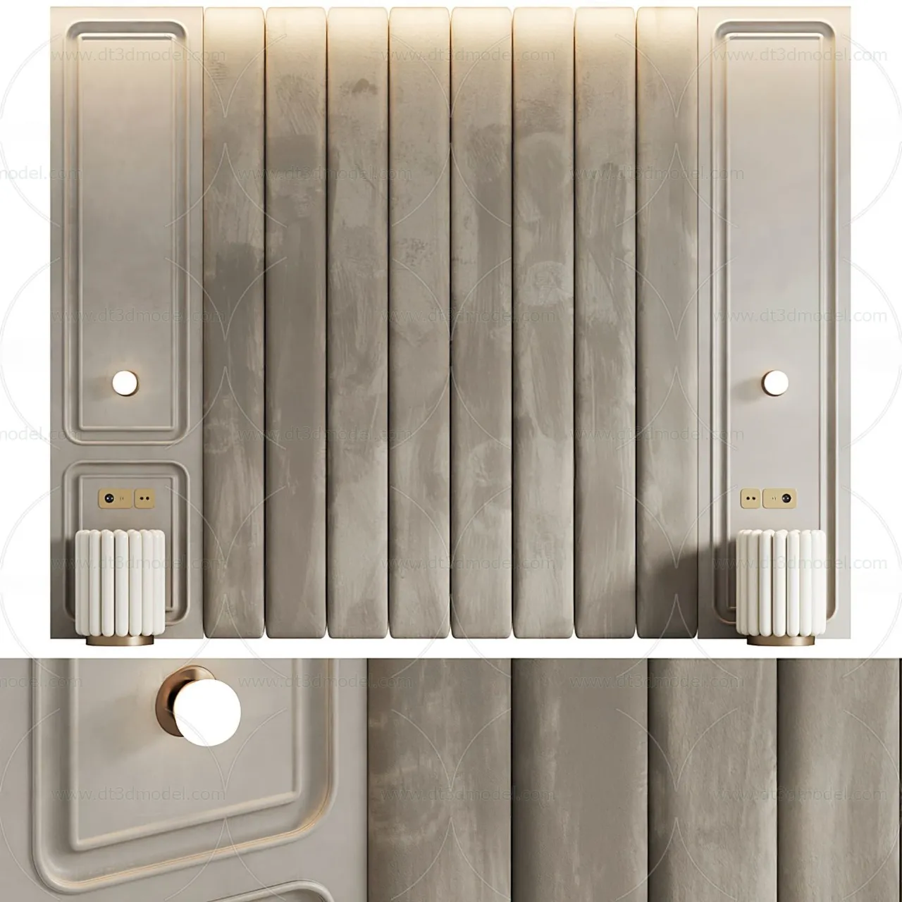 Headboard for Bed 3D Models - 3DSKY - 009 - CORONA Render