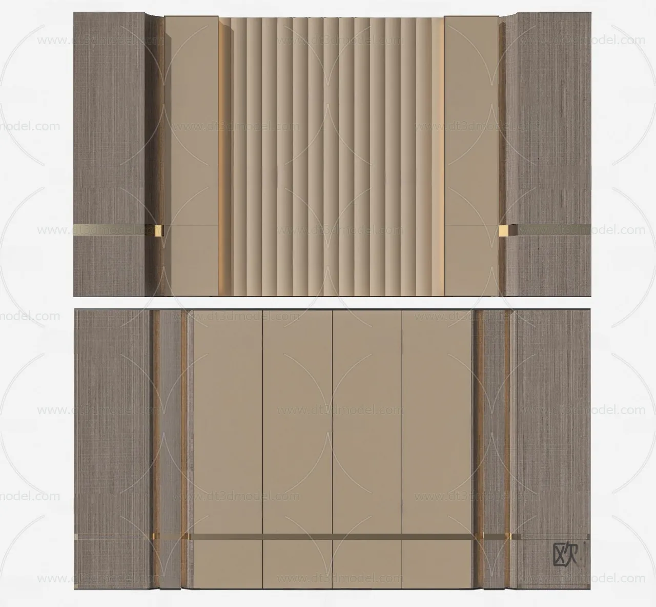 Headboard for Bed 3D Models - 3DSKY - 020 - VRAY Render