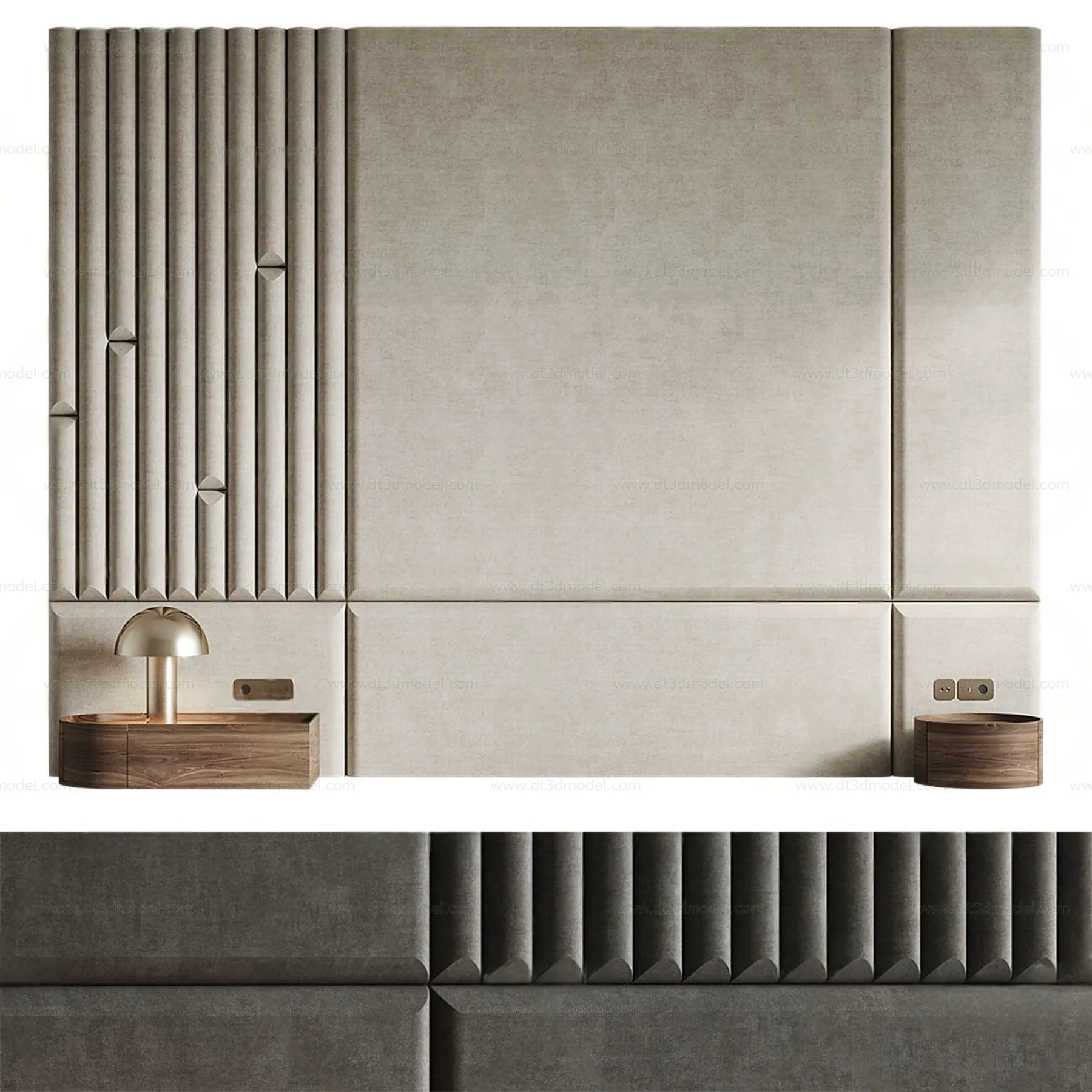 Headboard for Bed 3D Models - 3DSKY - 029 - VRAY Render