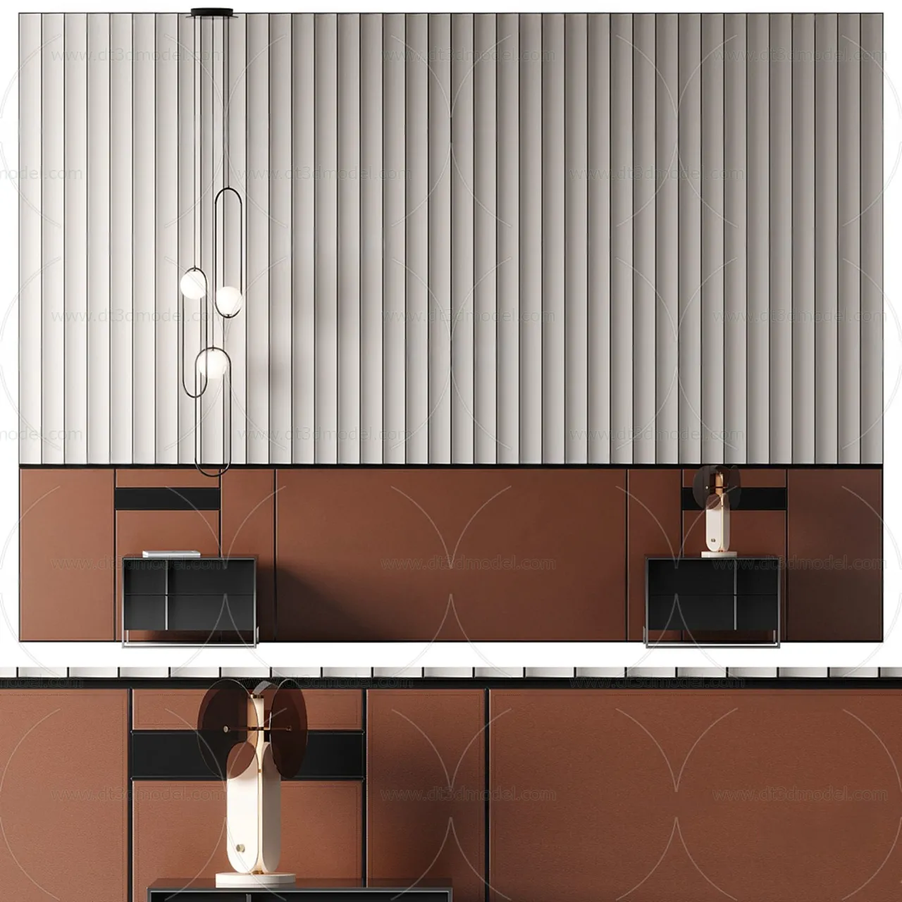 Headboard for Bed 3D Models – 3DSKY – 033 – VRAY Render