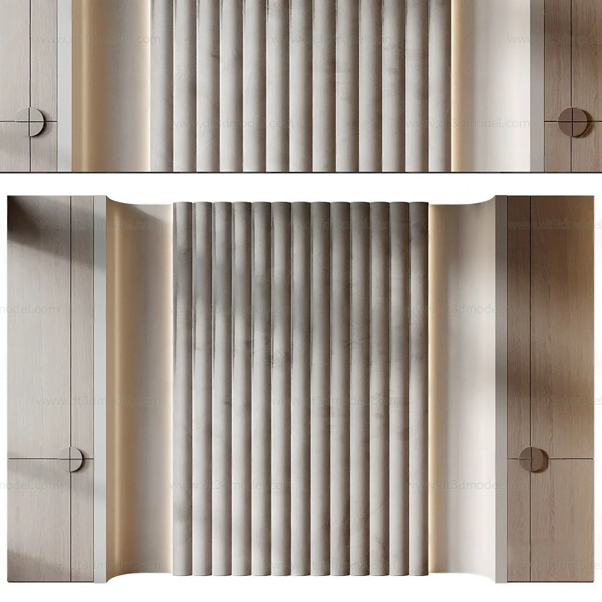 Headboard for Bed 3D Models - 3DSKY - 047 - VRAY Render
