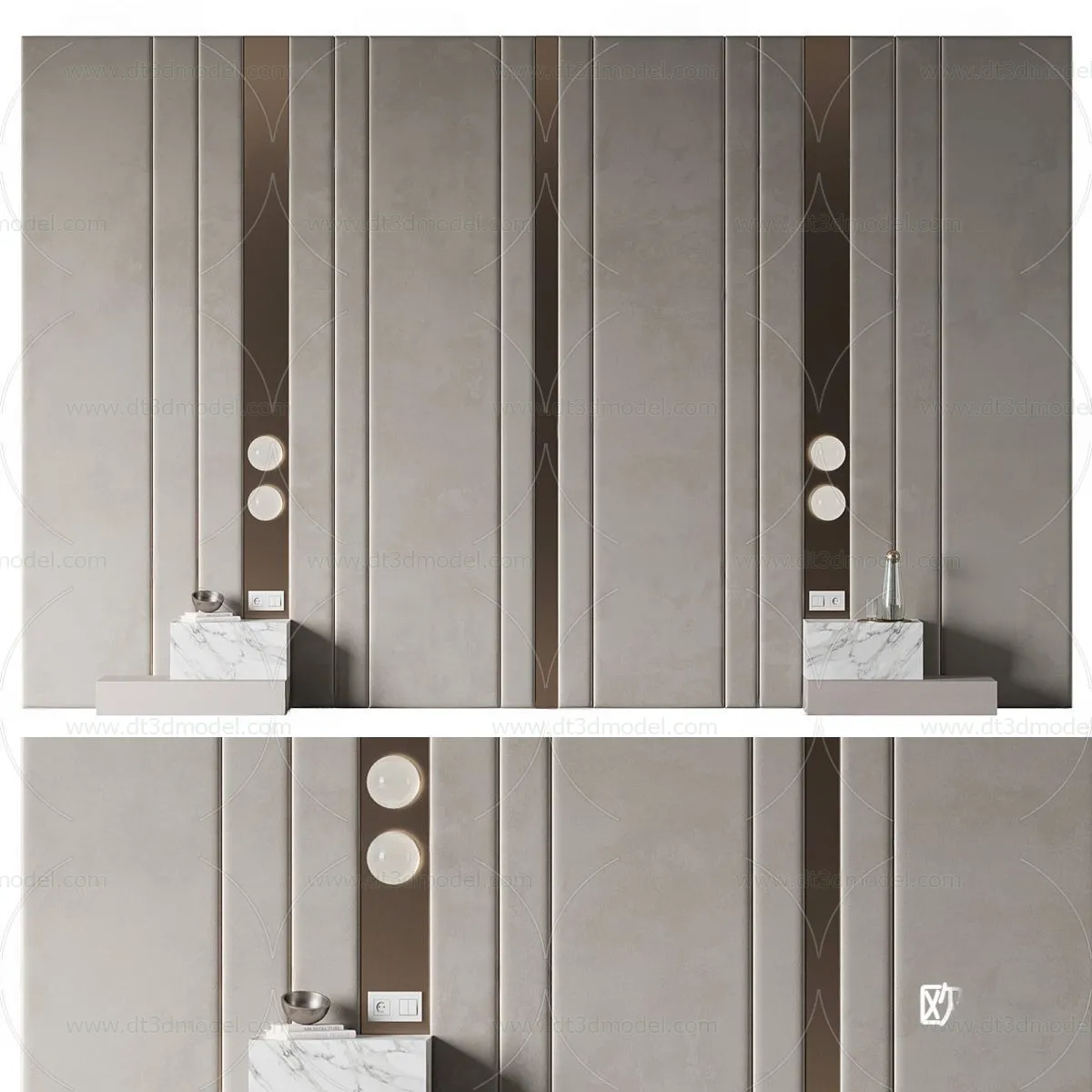 Headboard for Bed 3D Models - 3DSKY - 054 - CORONA Render