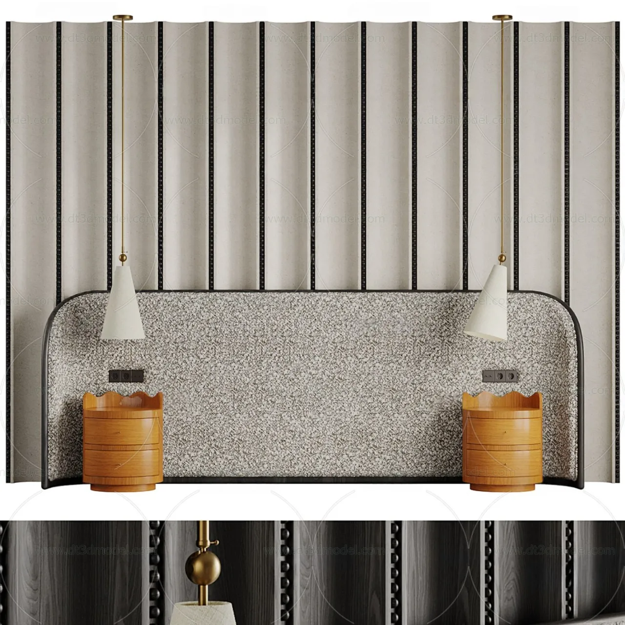 Headboard for Bed 3D Models - 3DSKY - 063 - CORONA Render