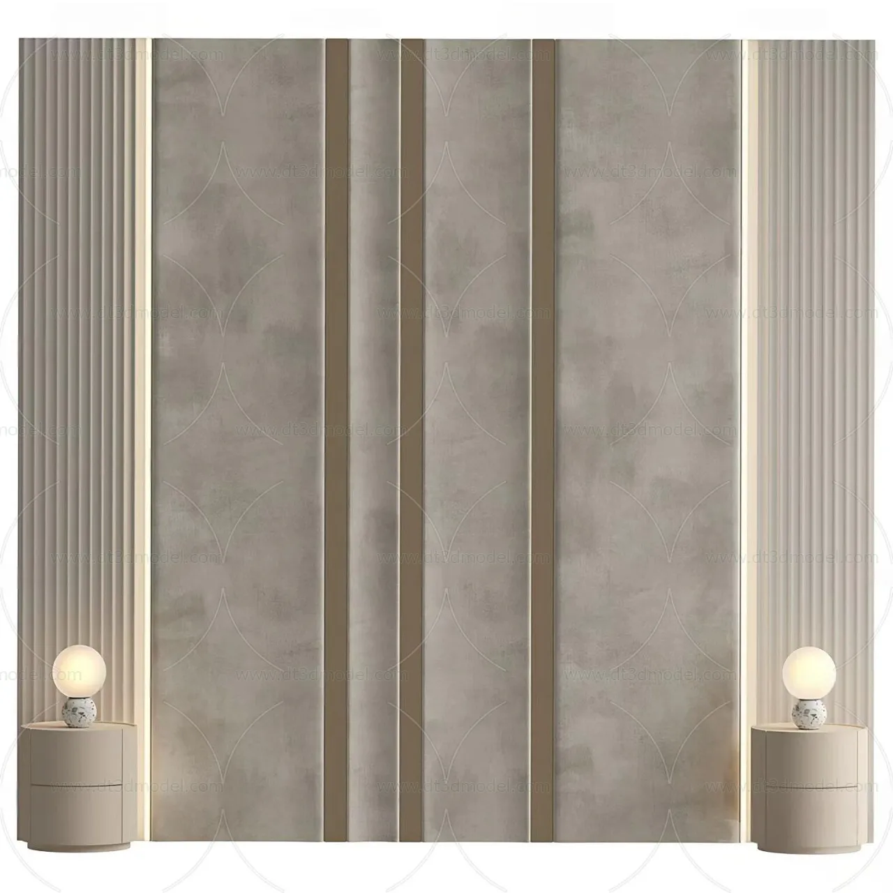 Headboard for Bed 3D Models - 3DSKY - 068 - VRAY Render