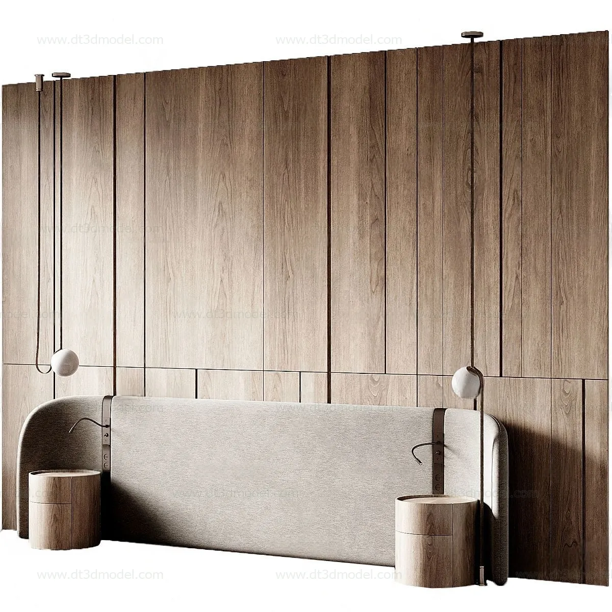 Headboard for Bed 3D Models - 3DSKY - 069 - VRAY Render