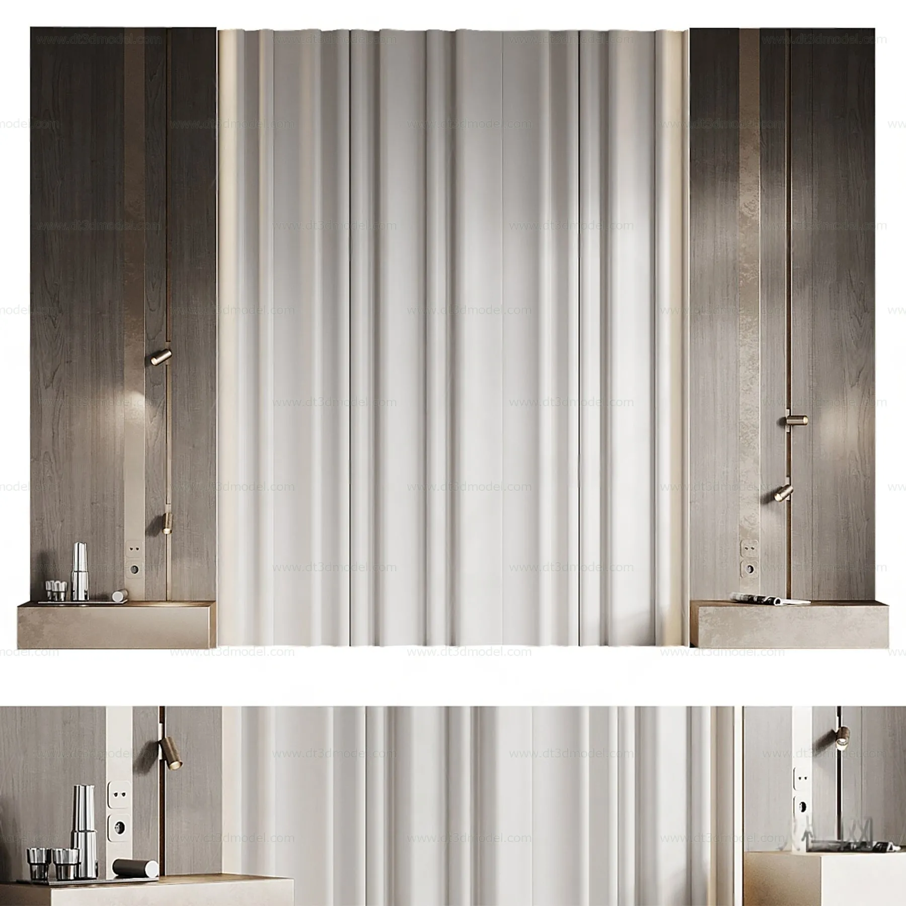 Headboard for Bed 3D Models - 3DSKY - 076 - VRAY Render