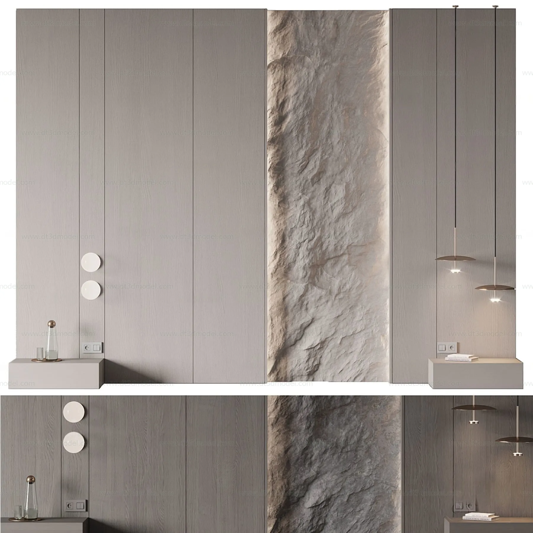 Headboard for Bed 3D Models - 3DSKY - 091 - VRAY Render