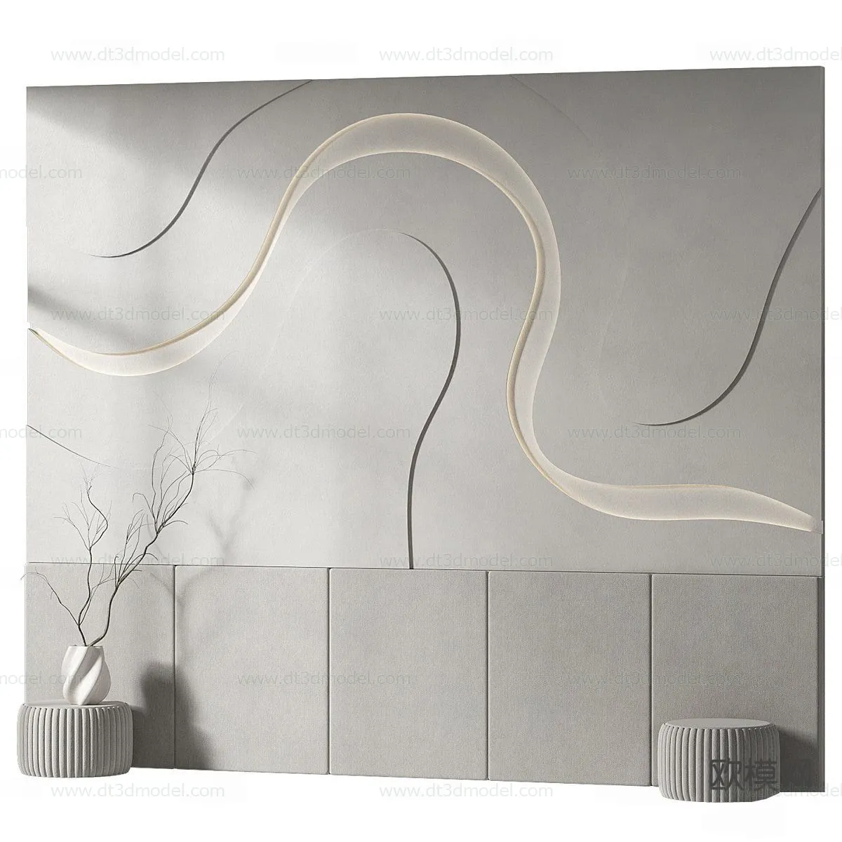 Headboard for Bed 3D Models - 3DSKY - 109 - CORONA Render