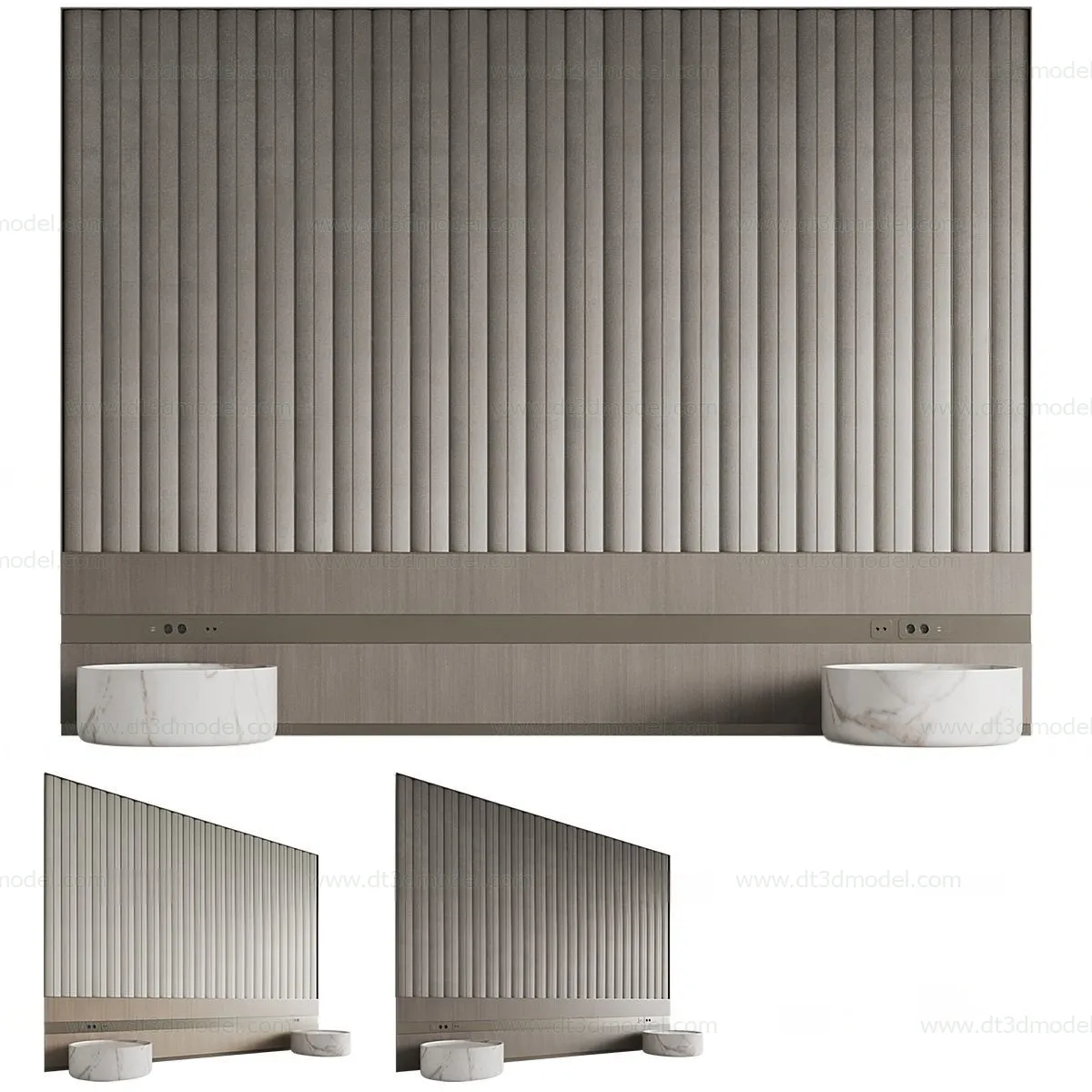 Headboard for Bed 3D Models - 3DSKY - 116 - VRAY Render