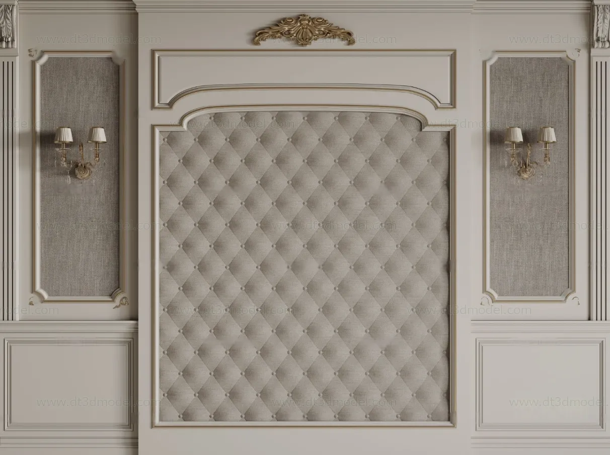 Headboard for Bed 3D Models - 3DSKY - 120 - CORONA Render