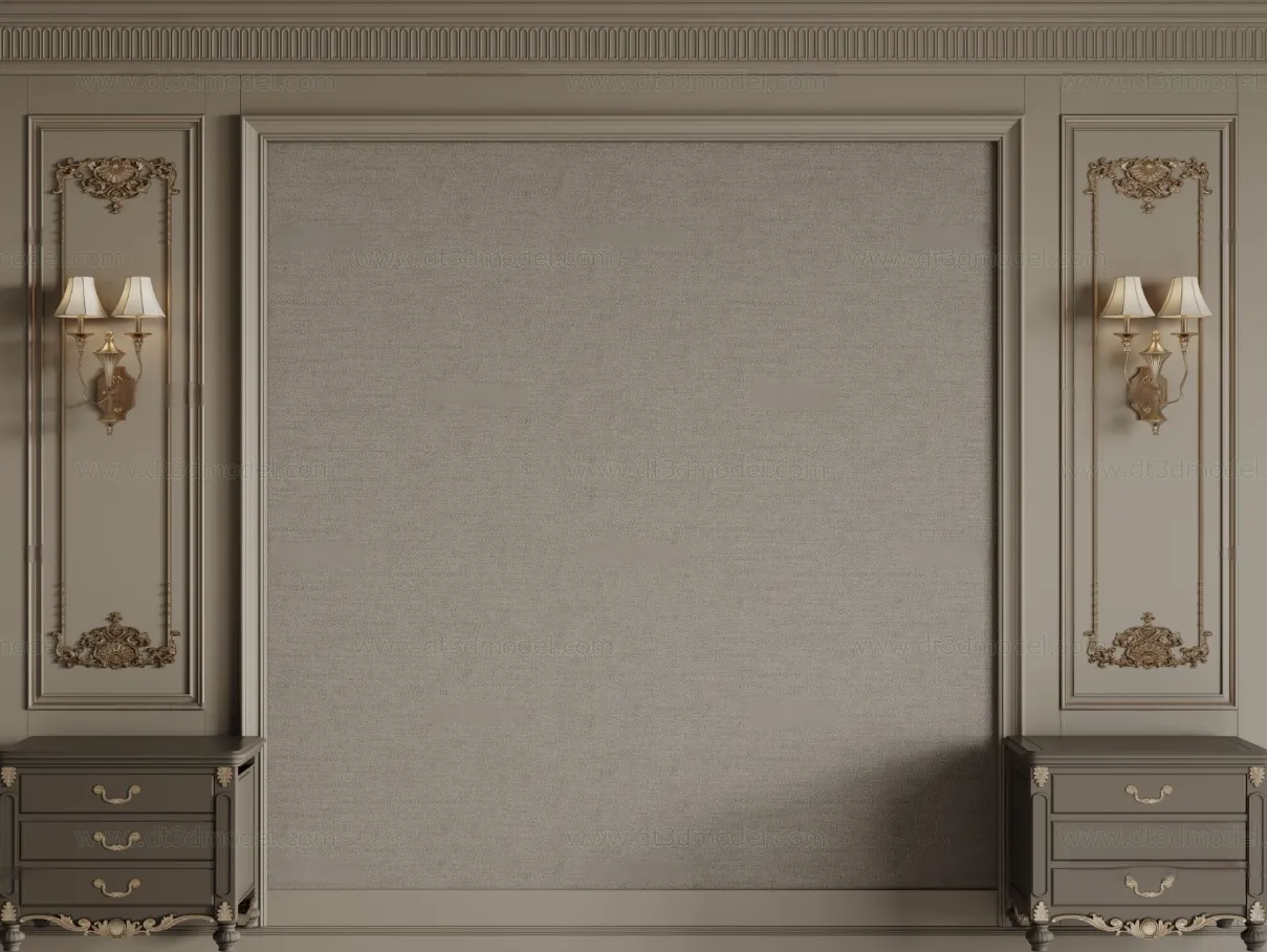 Headboard for Bed 3D Models - 3DSKY - 124 - CORONA Render