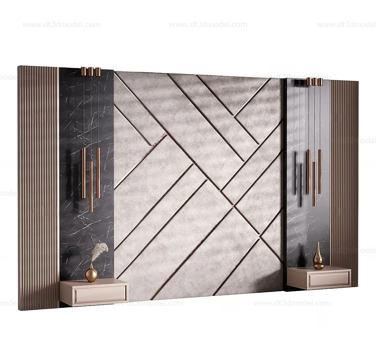 Headboard for Bed 3D Models - 3DSKY - 132 - VRAY Render