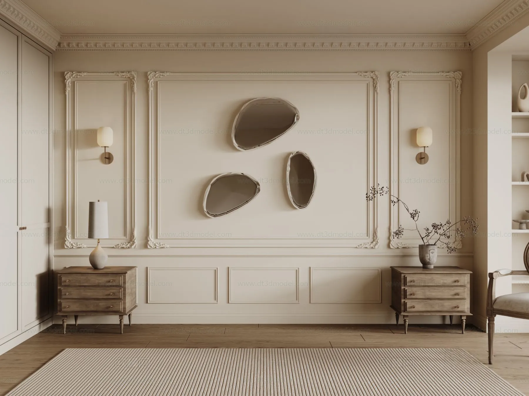 Headboard for Bed 3D Models - 3DSKY - 151 - CORONA Render