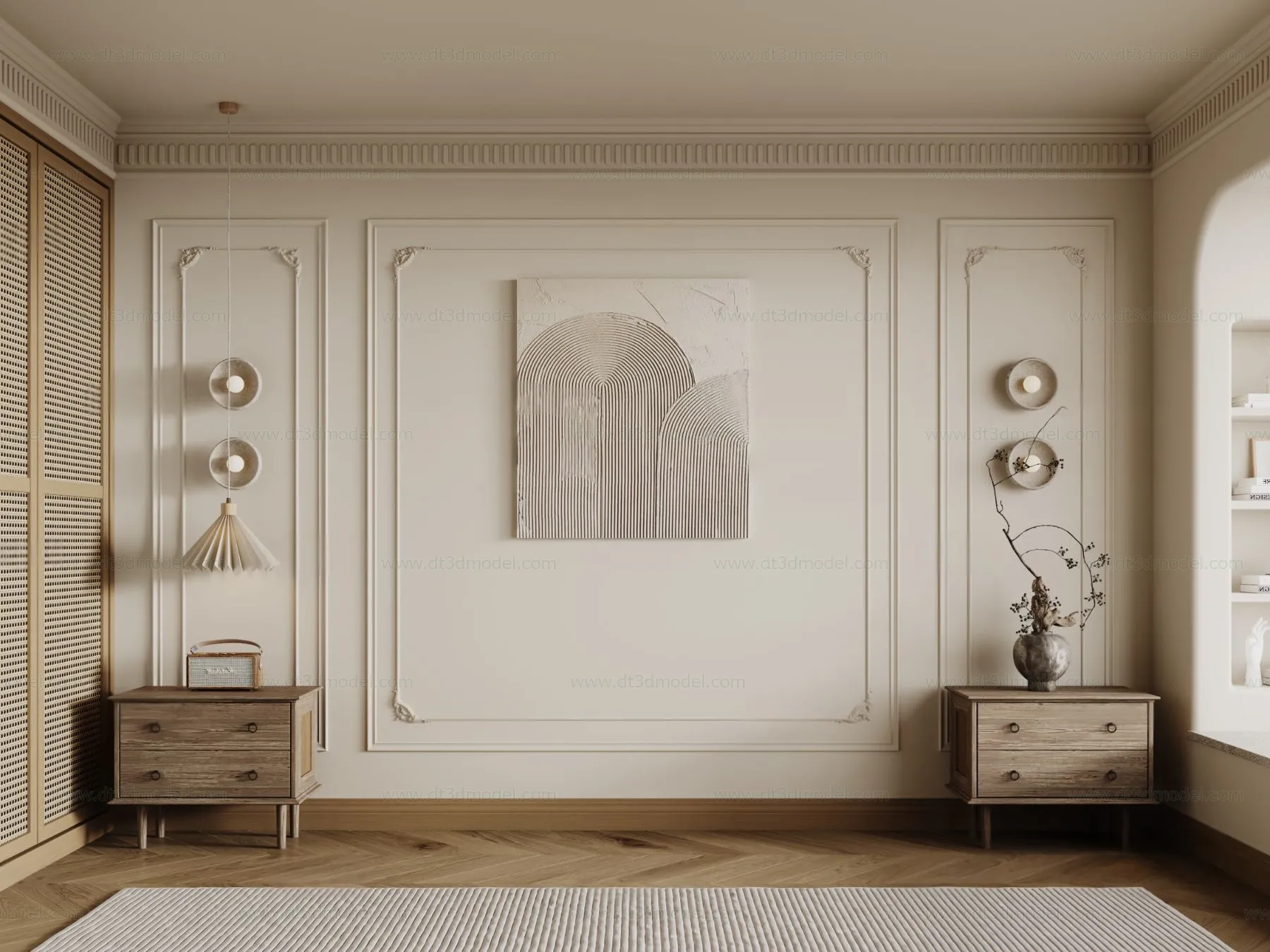 Headboard for Bed 3D Models - 3DSKY - 152 - CORONA Render