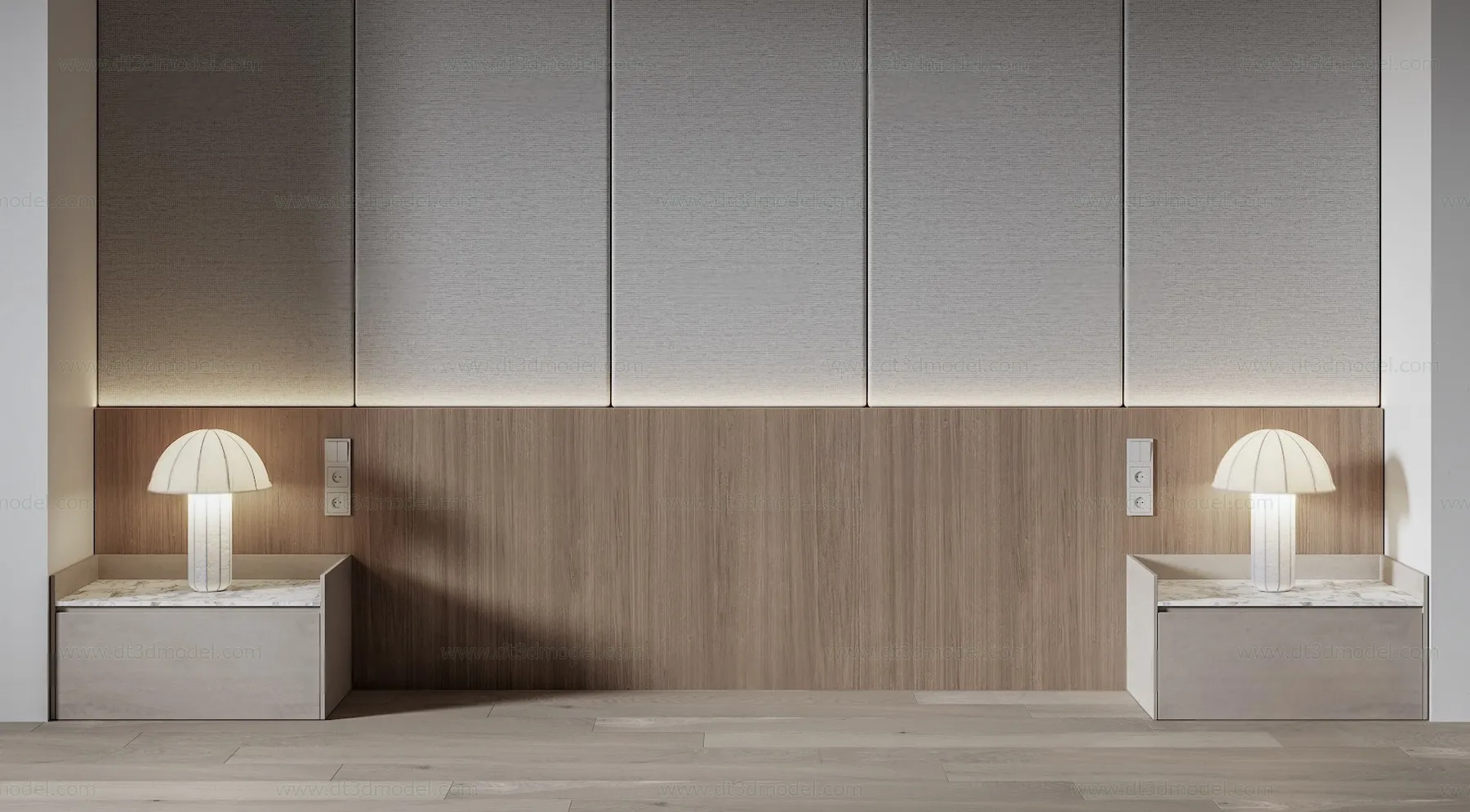 Headboard for Bed 3D Models - 3DSKY - 159 - VRAY Render